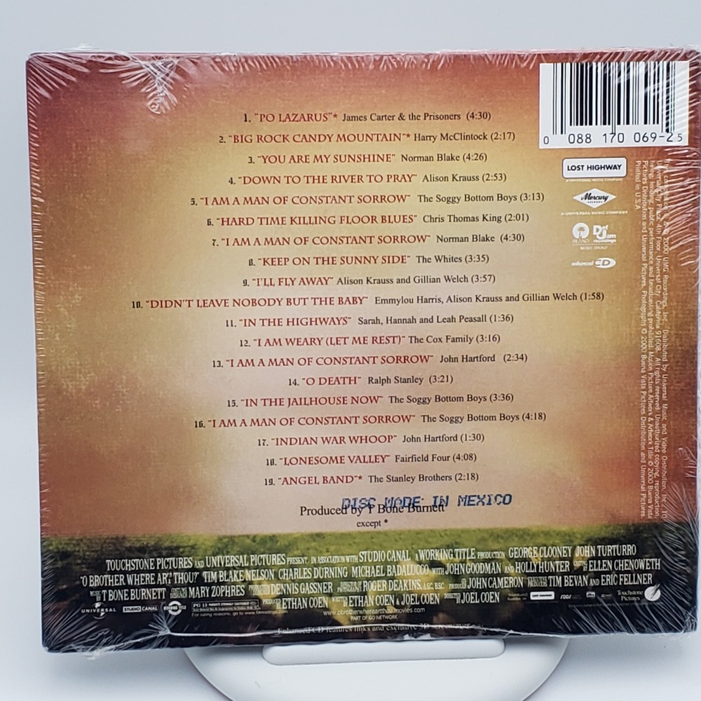 O Brother Where Art Thou Movie Soundtrack CD New Sealed Folk Bluegrass 2000